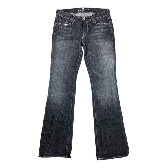 7 For All Mankind Denim - 7FAM Black Boot Cut Jeans 28